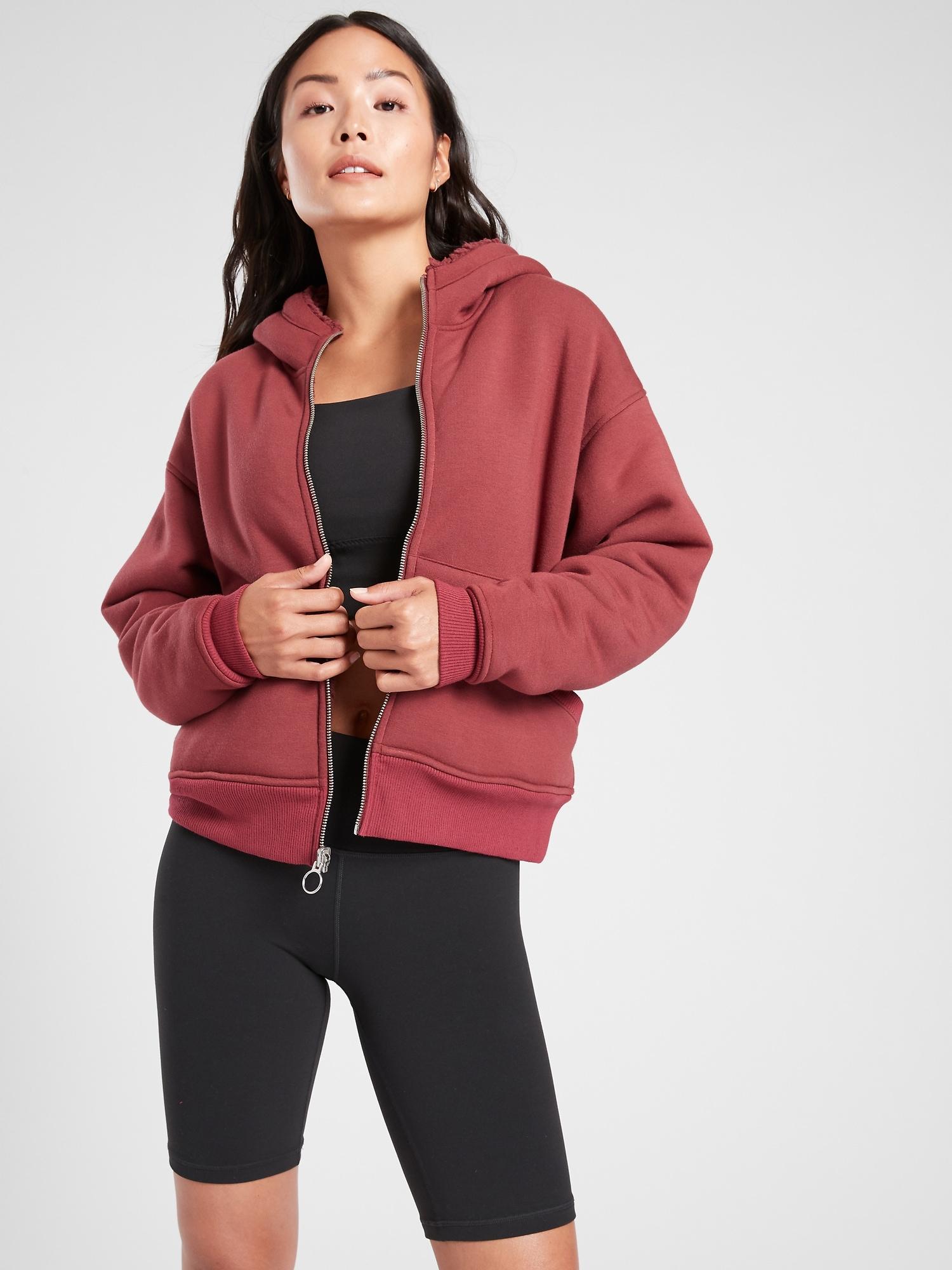 athleta reversible sherpa sweatshirt 