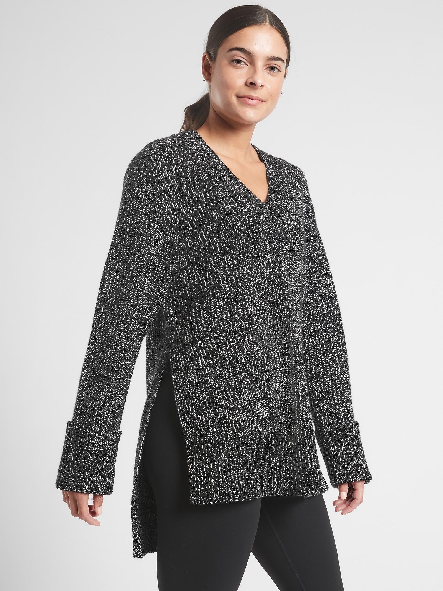 athleta black sweater