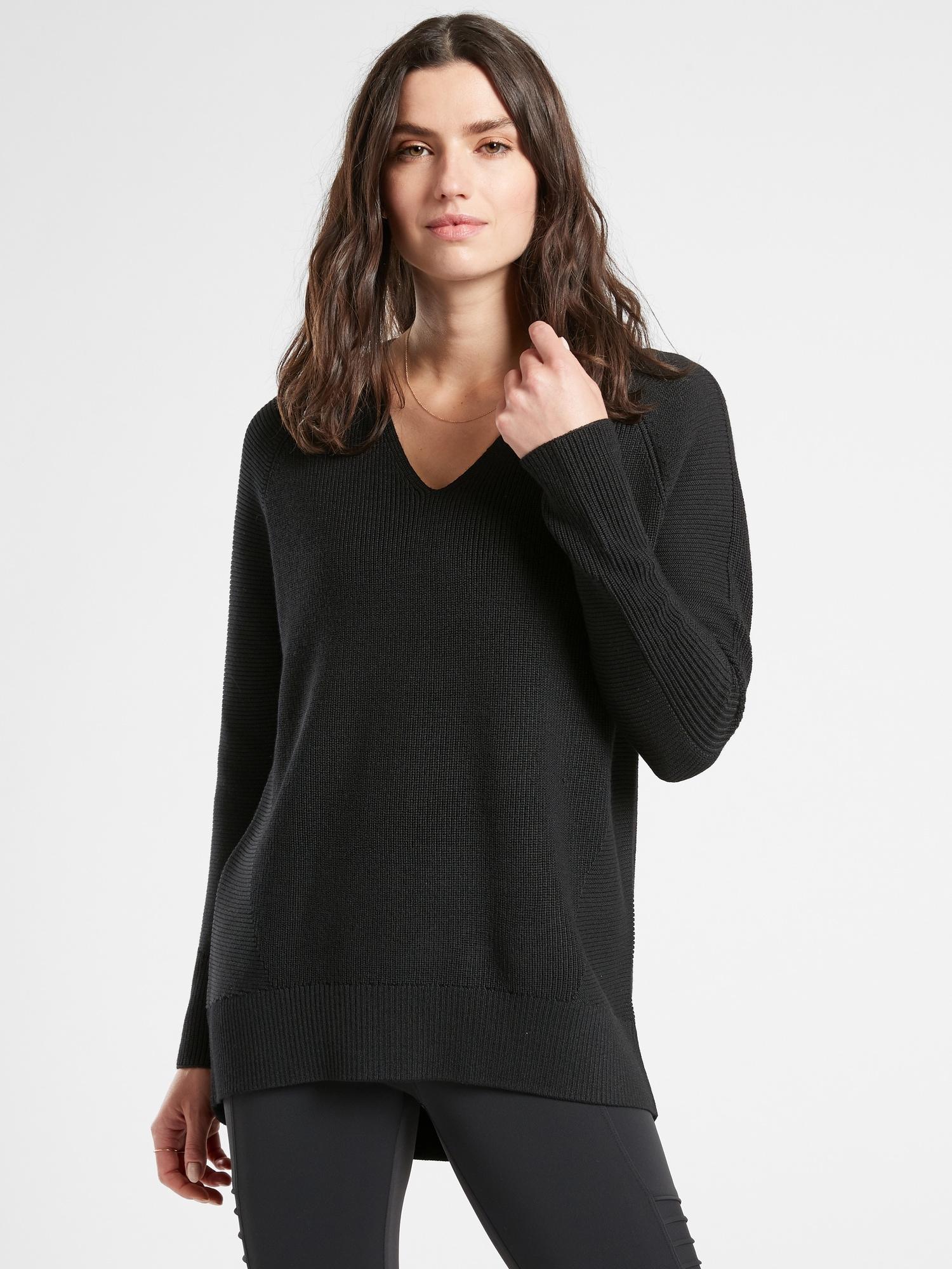 athleta black sweater