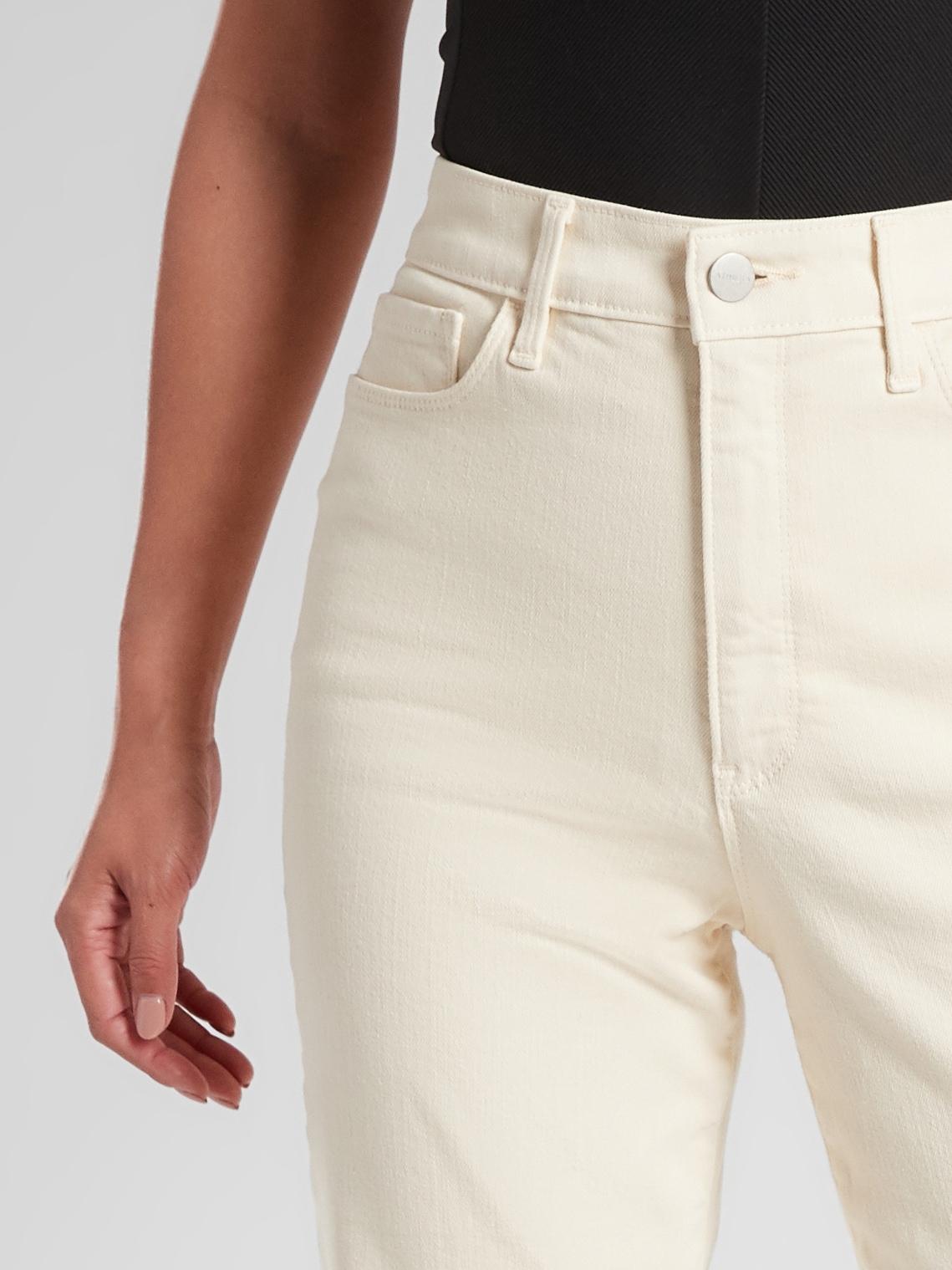 flex straight leg ankle jean in bone