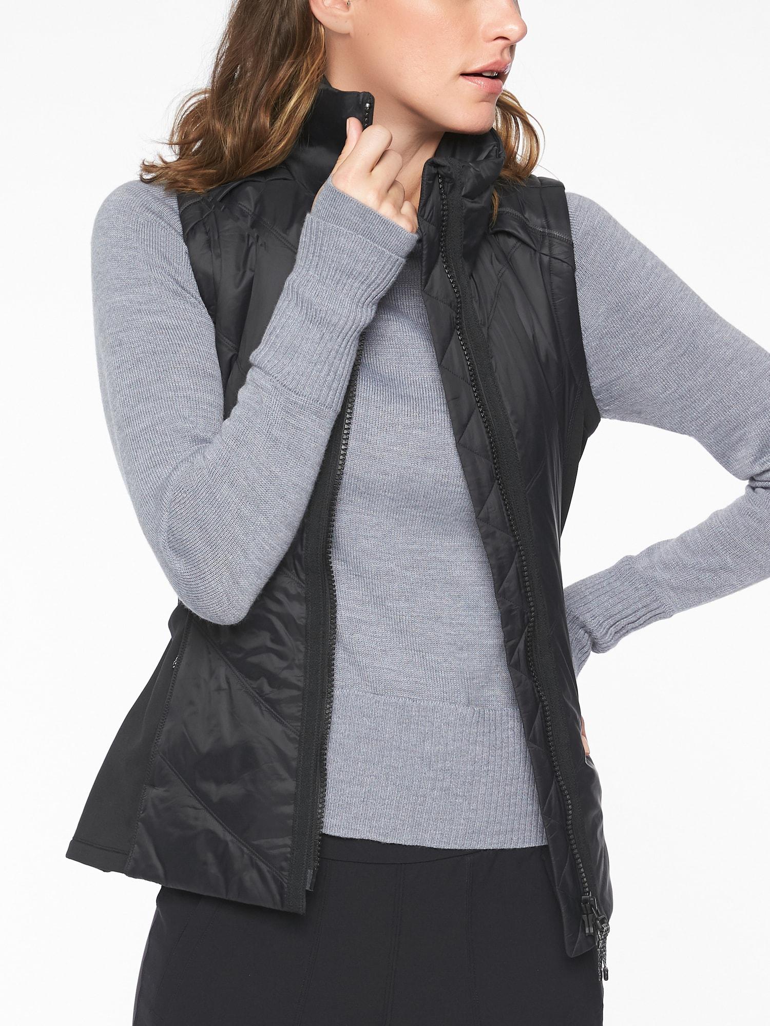 athleta hooded vest