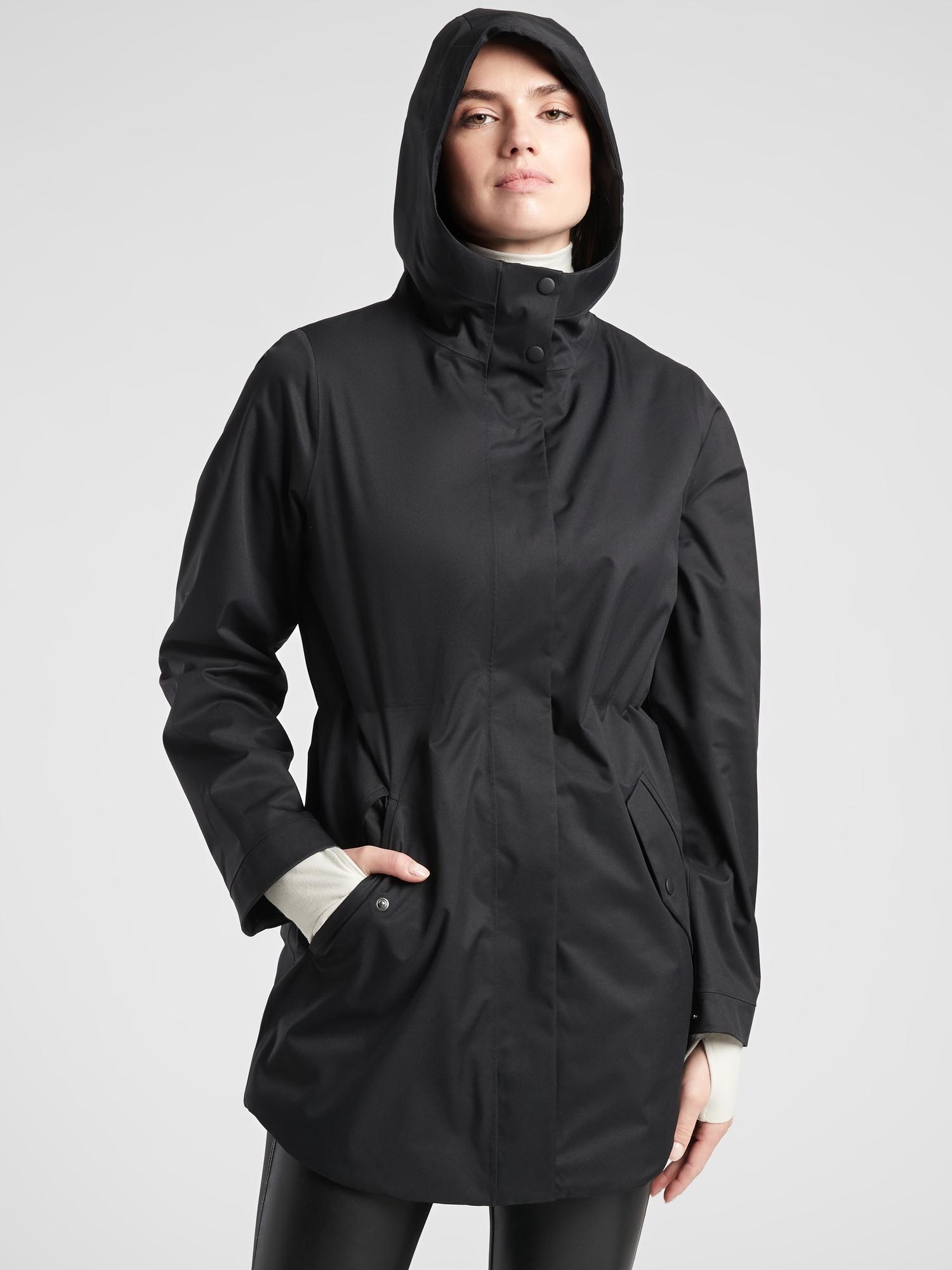 Athleta Lakeview Rainout Parka in Black 