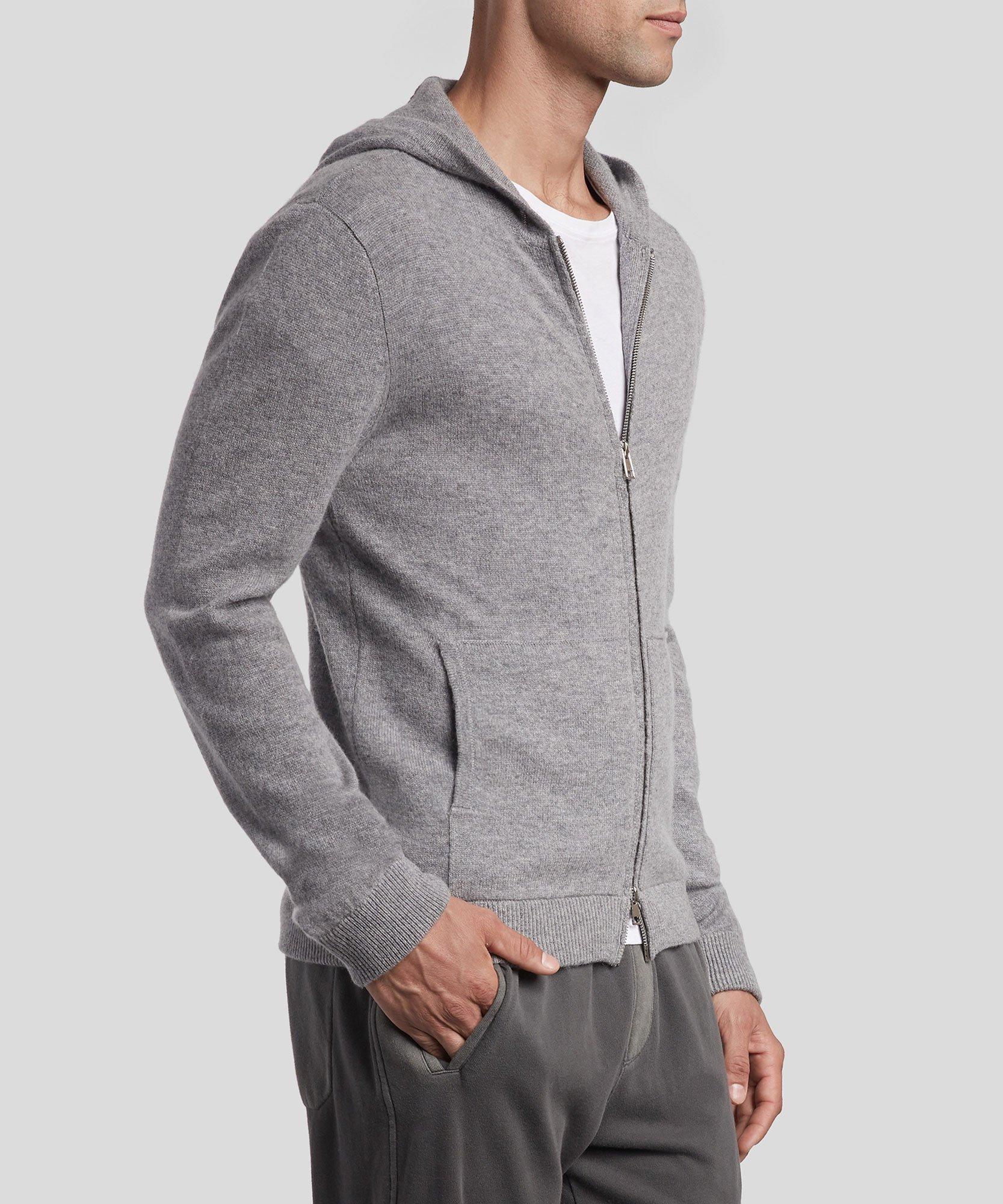 ATM Cashmere Blend Zipup Hoodie Grey in Gray for Men Lyst