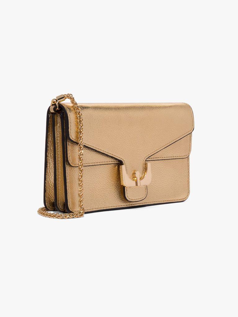 Coccinelle Leather Ambrine Clutch Bag Gold in Metallic - Lyst