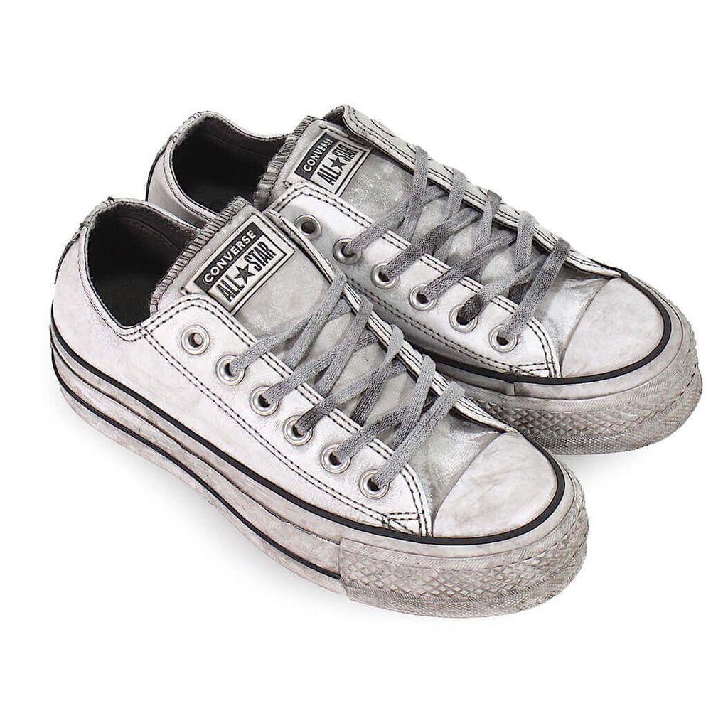 Converse Leather Shoes All Star Platform White Smoke In Sneaker ... يورياج غسول