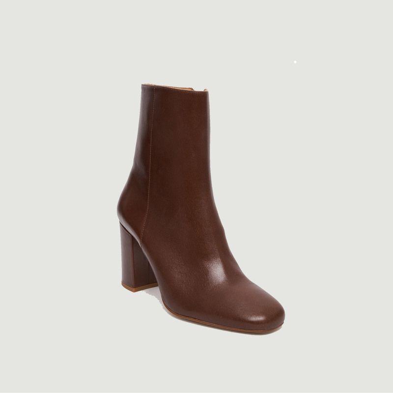 Petite Mendigote Pio Leather Boots Tan Paris in Brown | Lyst Australia