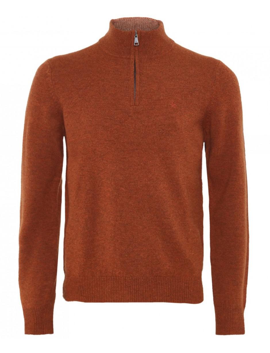 lambswool half zip jumper