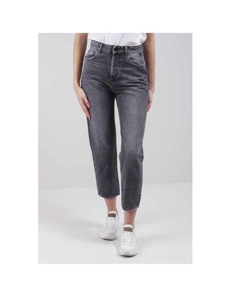 mom jeans dark grey