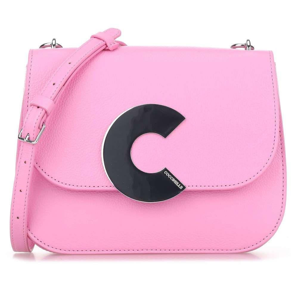 Coccinelle Craquante Leather Crossbody Bag in Pink | Lyst