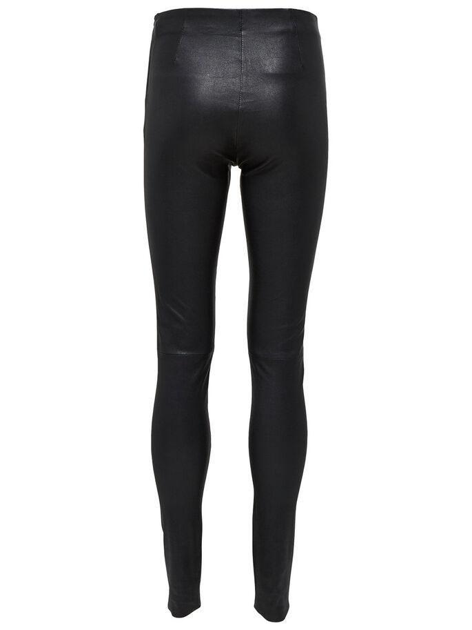 SELECTED Sylvia Stretch Lamb Leather Leggings, Plain Pattern in Black - Lyst