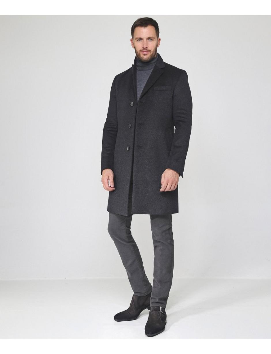 BOSS by HUGO BOSS Virgin Wool & Cashmere Blend Nye2 Coat in Grey (Gray) for  Men - Lyst