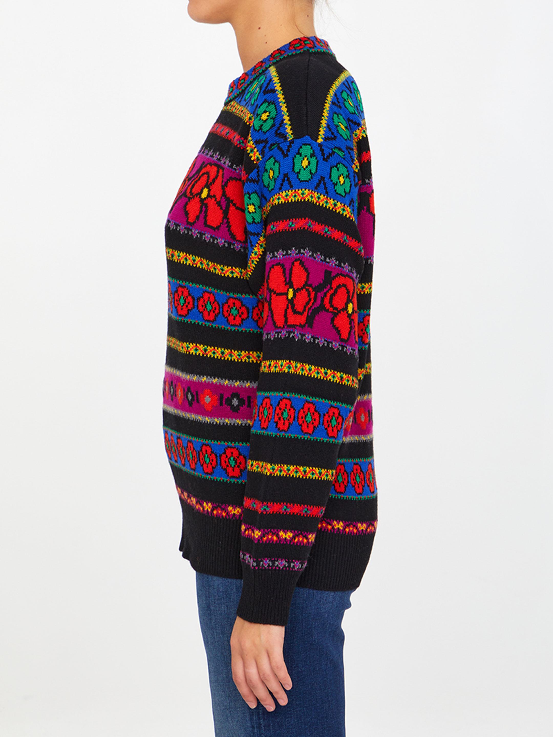 KENZO Wool Multicolor Jacquard Jumper 