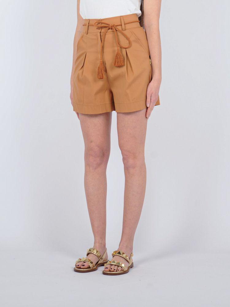 Patrizia Pepe Other Materials Shorts in Brown | Lyst