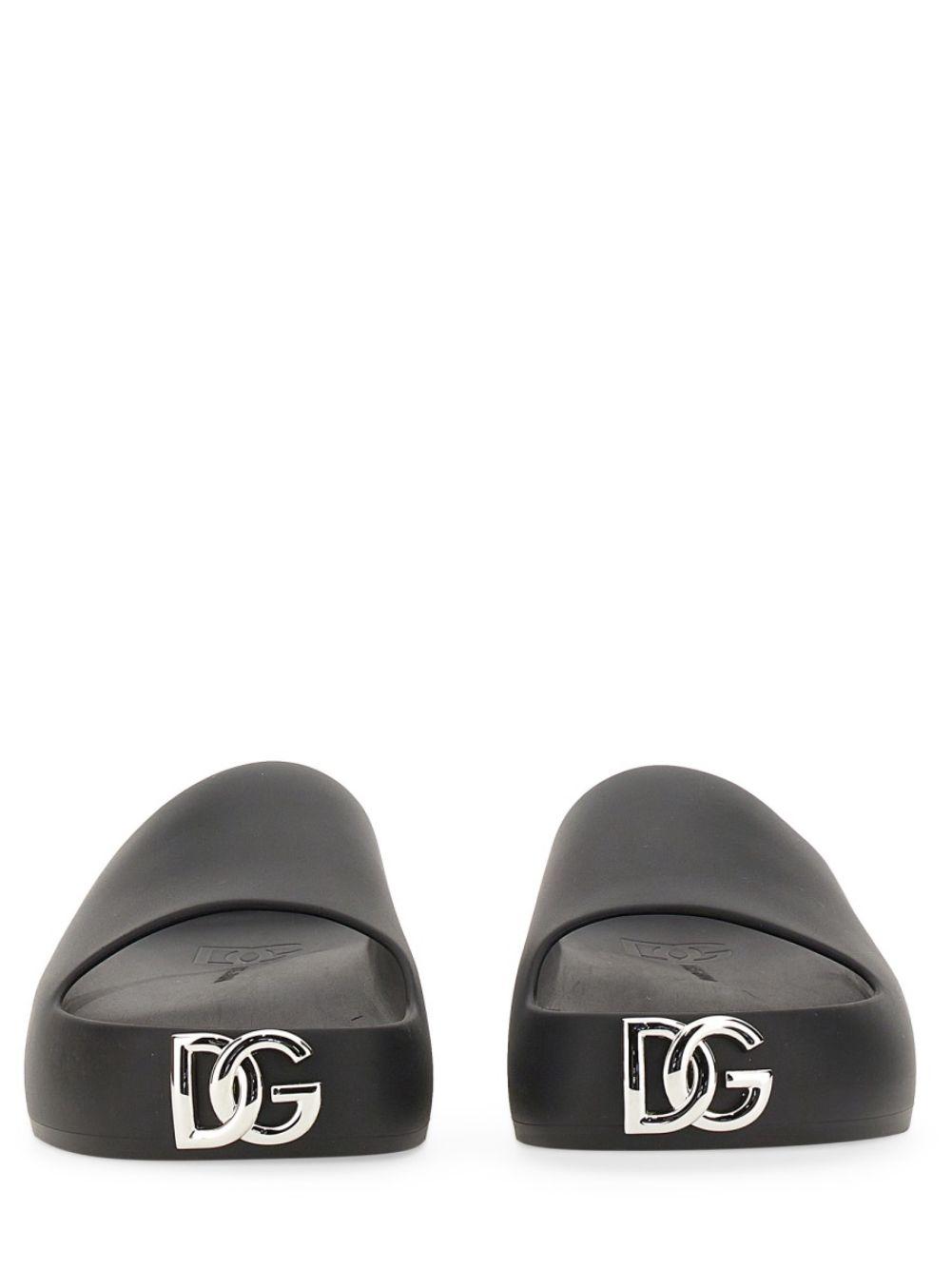 Dolce & Gabbana Slide Beachwear With Dg Logo in Black for Men | Lyst