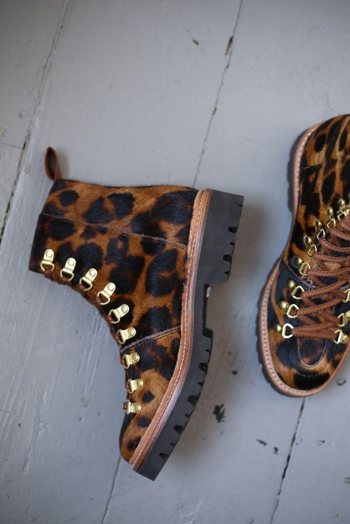 animal leopard print hiker boots