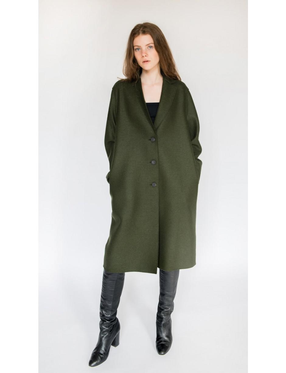 cocoon wool coat long