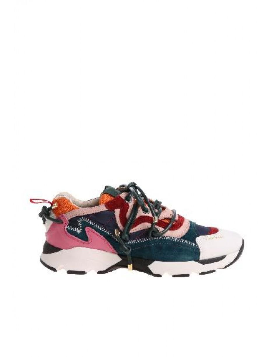 Carven Suede Multicolored Trainers - Lyst