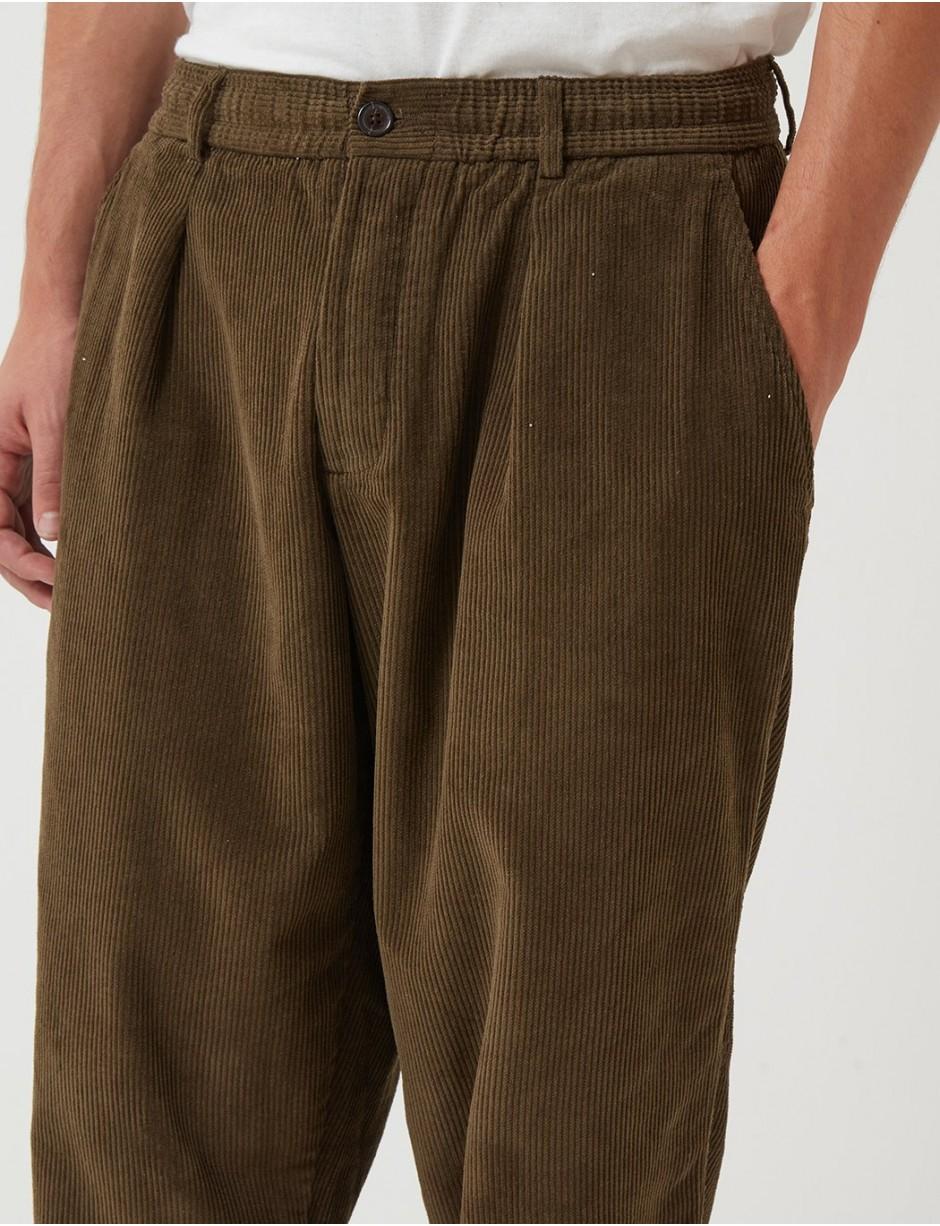 Universal Works Cotton Pleated Track Pant (cord) in Green for Men Lyst