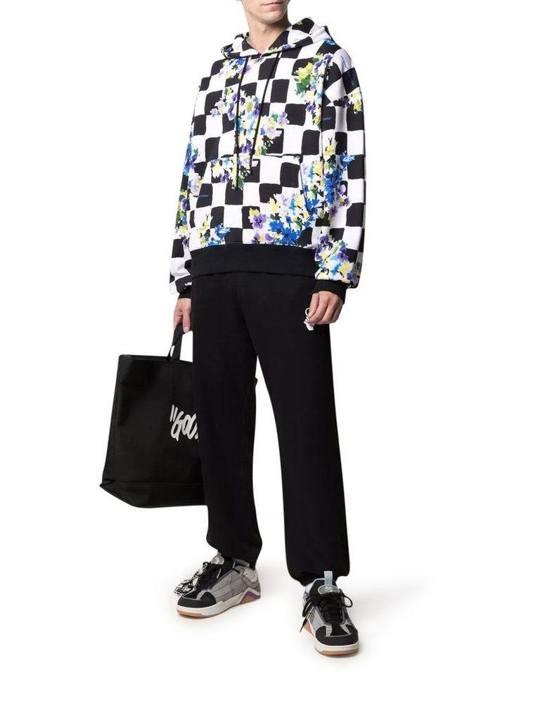 off white checkered hoodie