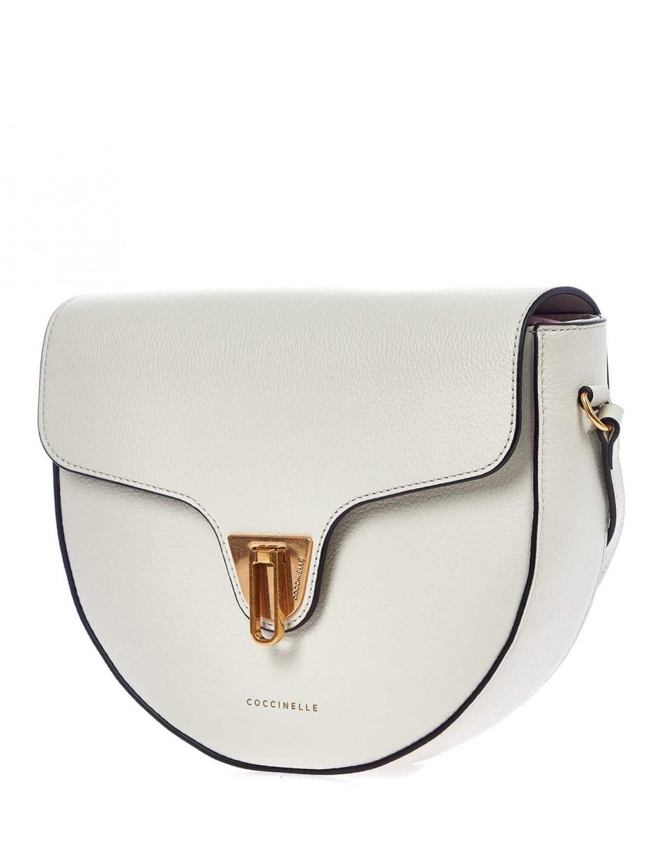 Coccinelle Leather Saddle Bag 'beat Soft' in White | Lyst