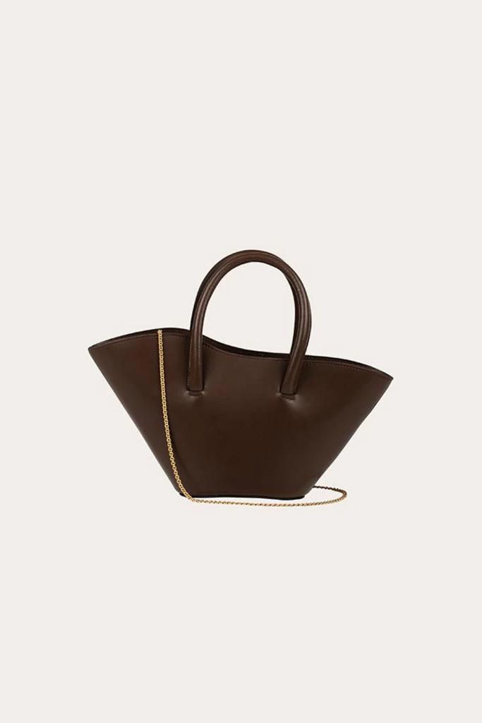 Little Liffner Leather Chained Open Tulip Tote Micro - Nougat | Lyst