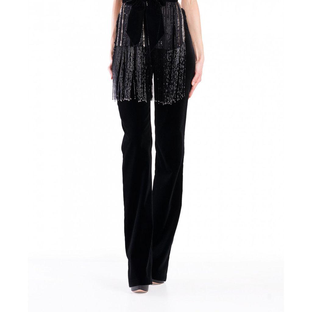 Elisabetta Franchi Pantalone A Zampa Pa07878e2 in Black | Lyst