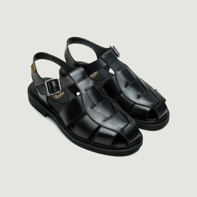 Paraboot Leather Iberis Sandals Noir in Black - Lyst