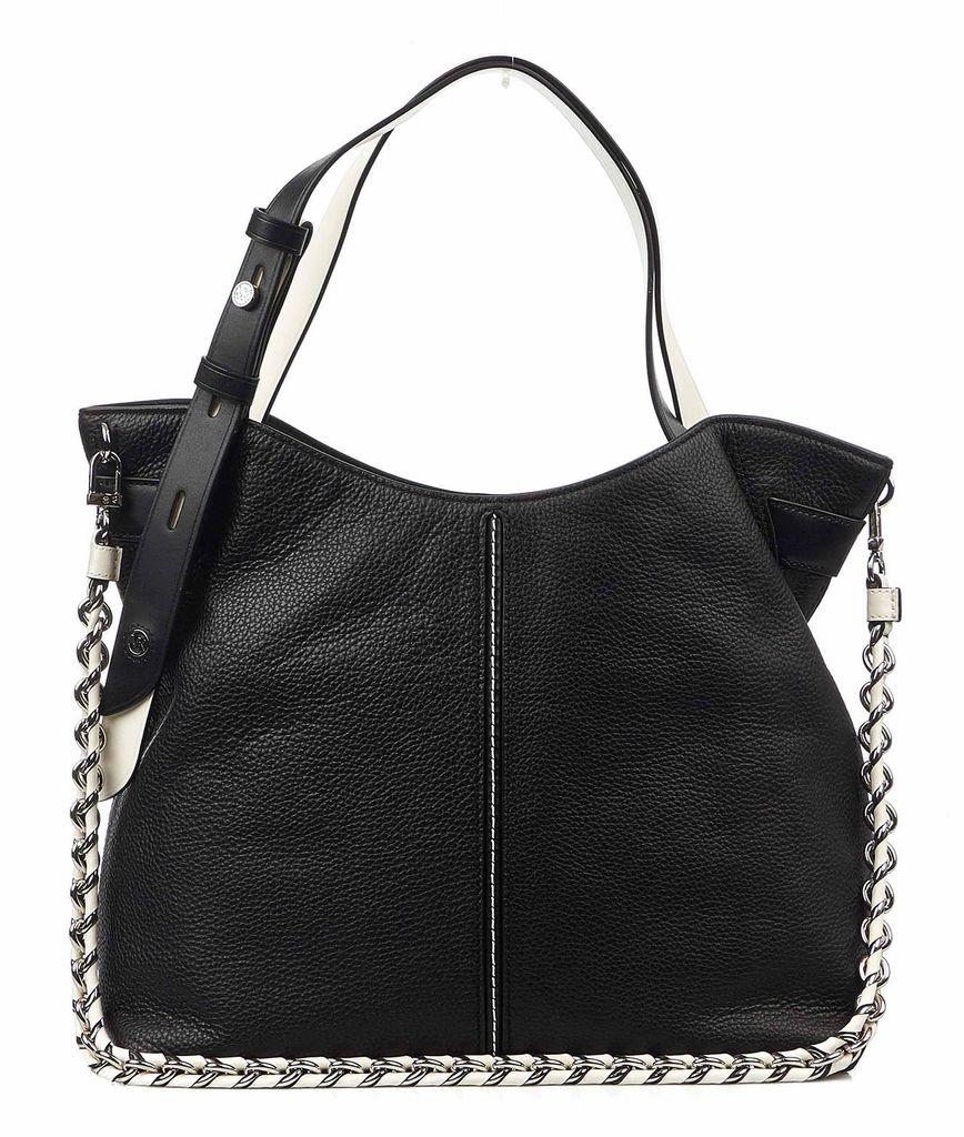 downtown astor large pebbled leather shoulder bag