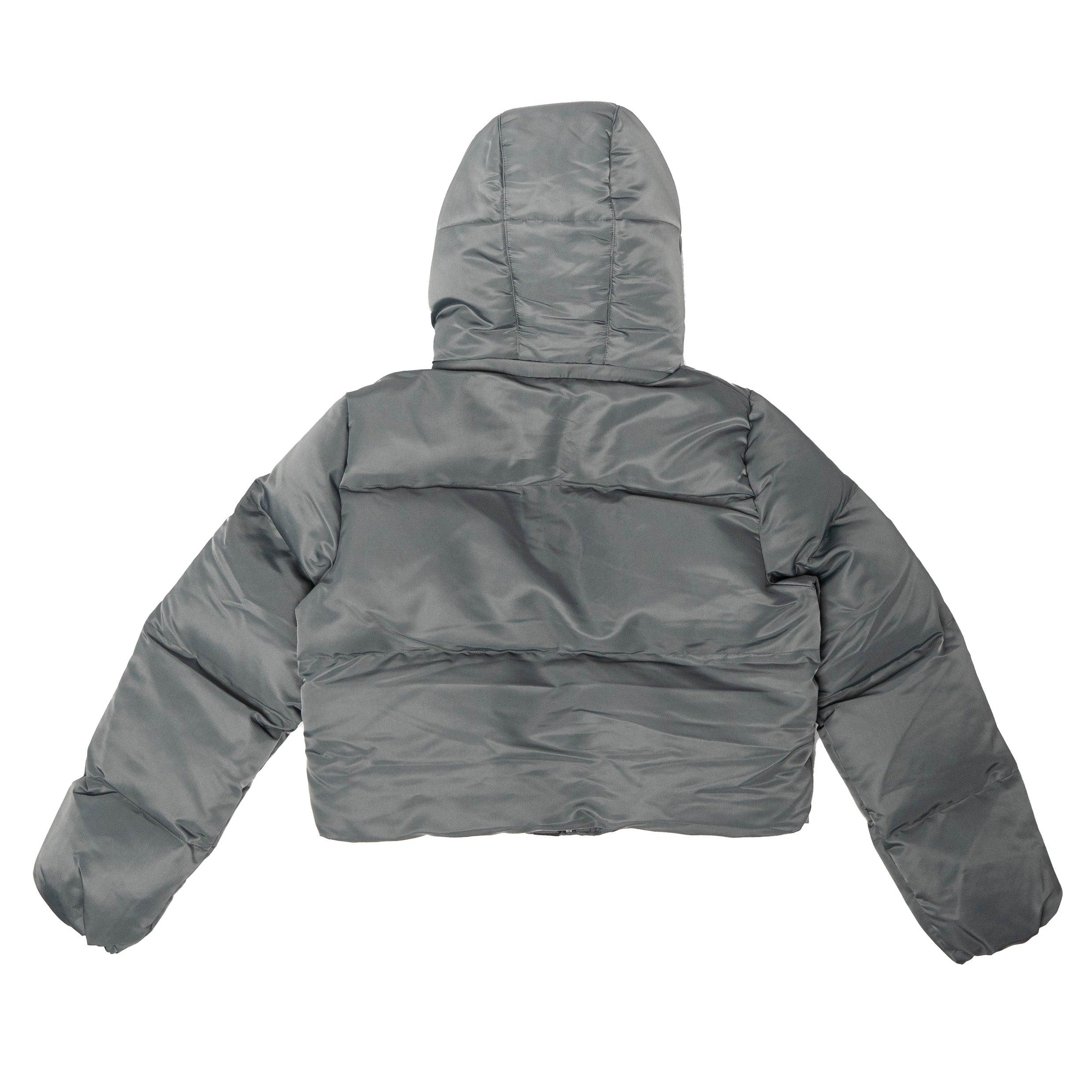 Daily Paper Cropped Puffer Jacket in Gray | Lyst