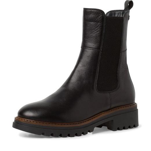 Tamaris Laceless Boots in Black | Lyst