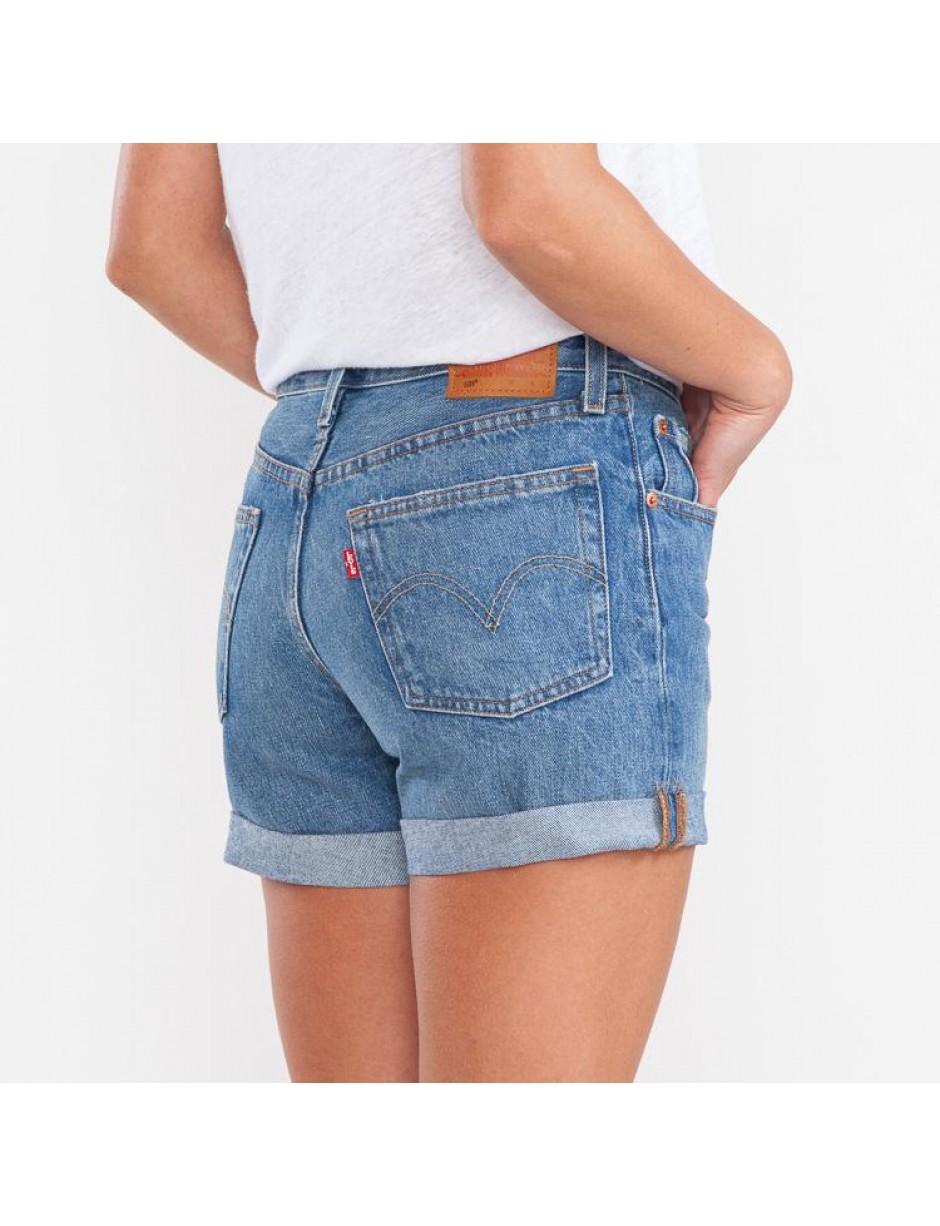 levis long denim shorts