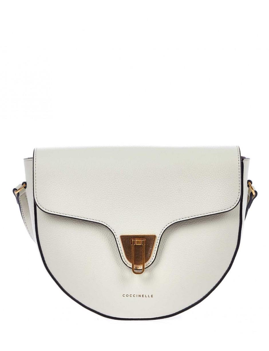 Coccinelle Leather Saddle Bag 'beat Soft' in White | Lyst