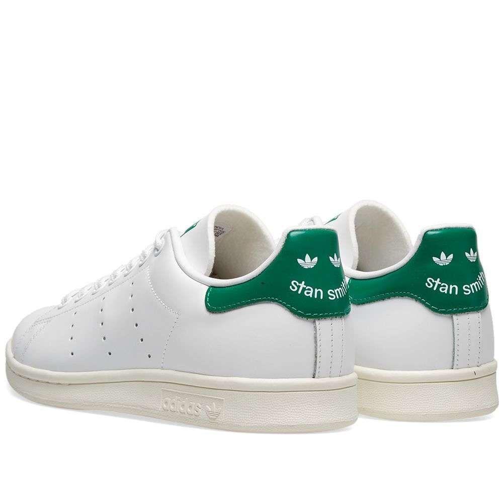 adidas Stan Smith Ftwr , Off \u0026 Bold Green in White for Men - Lyst