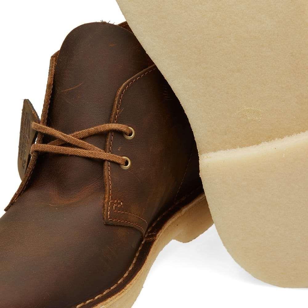 Clarks Desert Boot Beeswax Leather in Burgundy (Brown) - Lyst