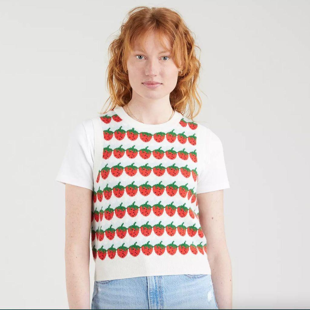 Sweetie Sweater Strawberry Cloud Vest 