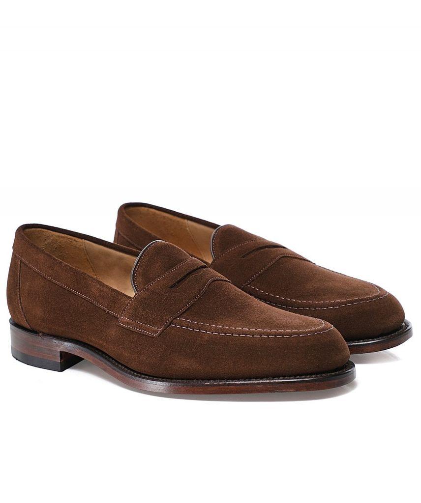 Loake Suede Imperial Loafers Colour: Brown for Men - Lyst