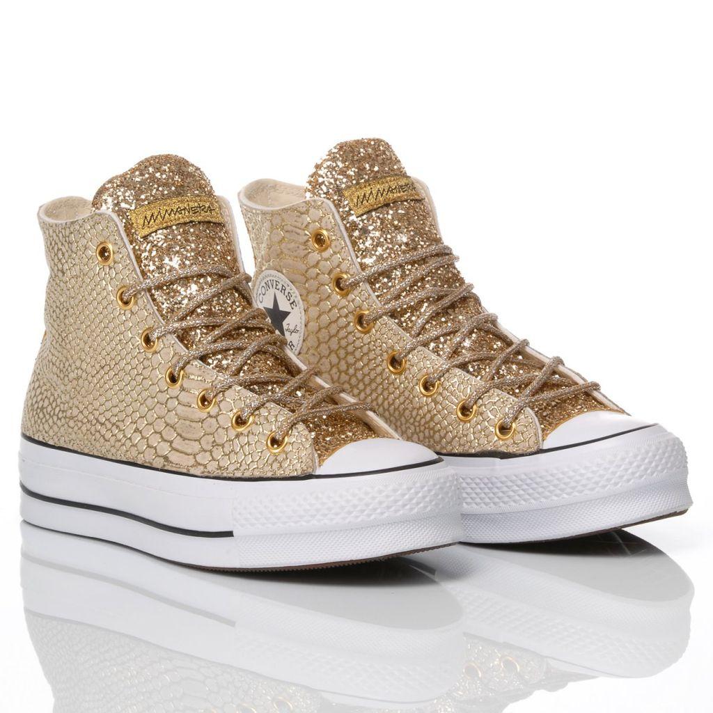 converse platform beige gold
