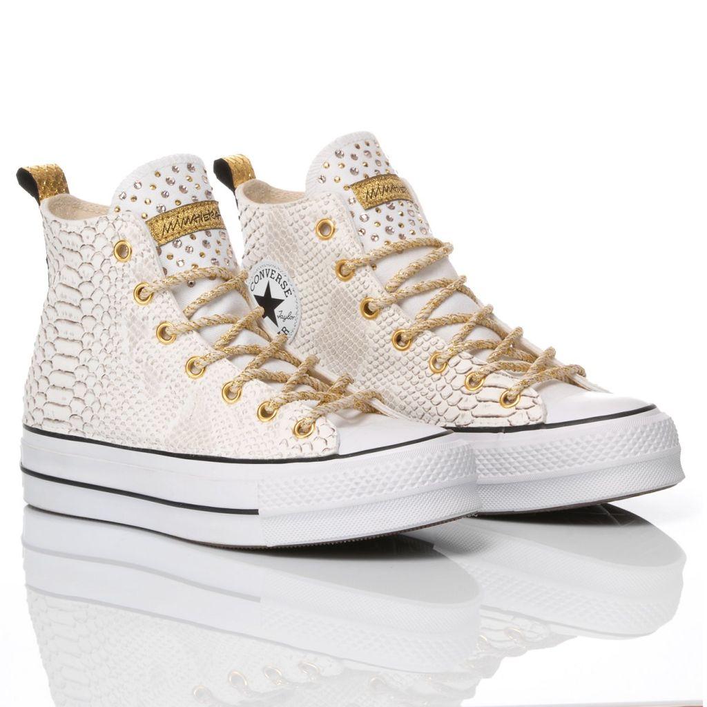 converse platform beige gold