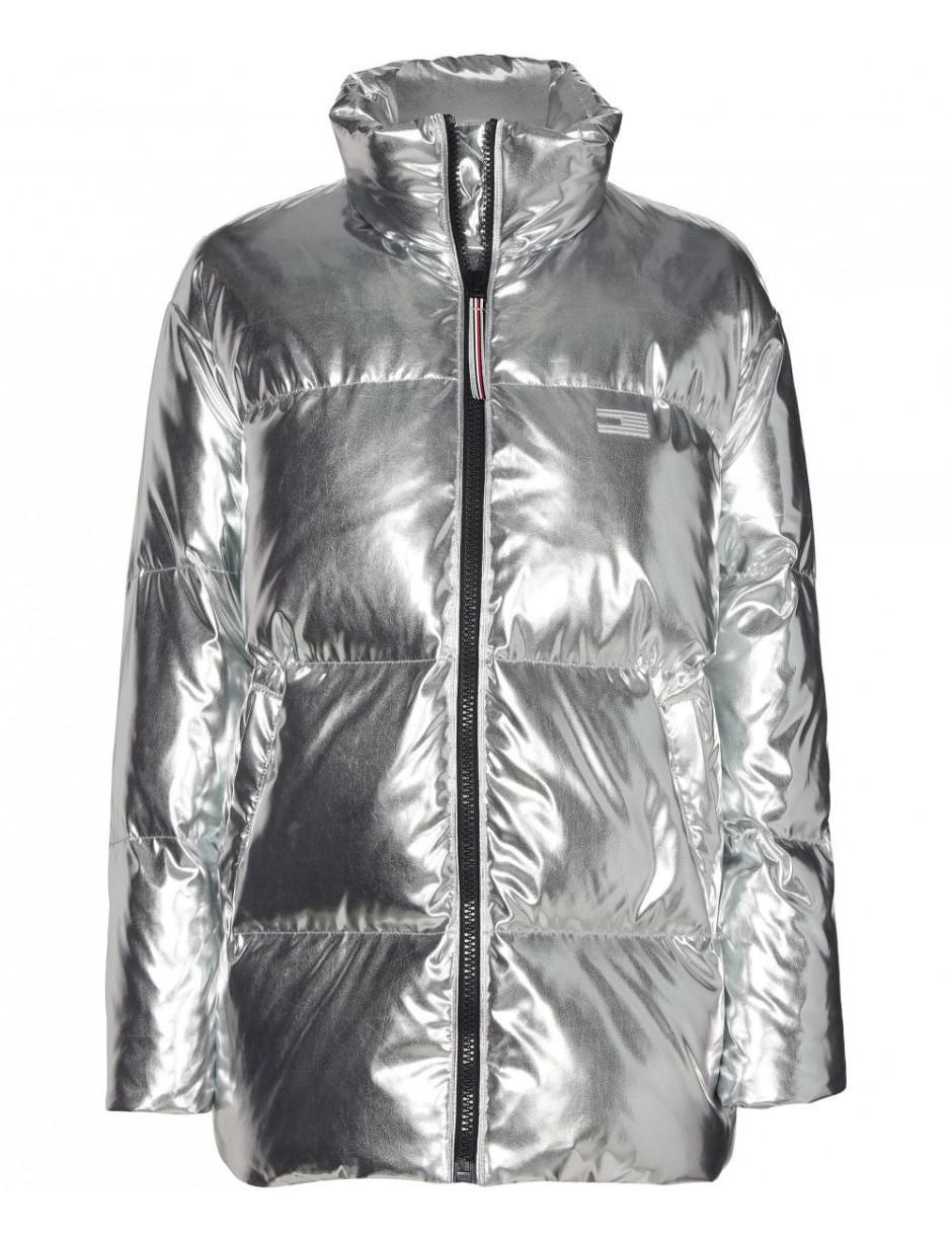 Tommy Hilfiger Synthetic Tommy Icons Puffer Jacket in Silver (Metallic) |  Lyst