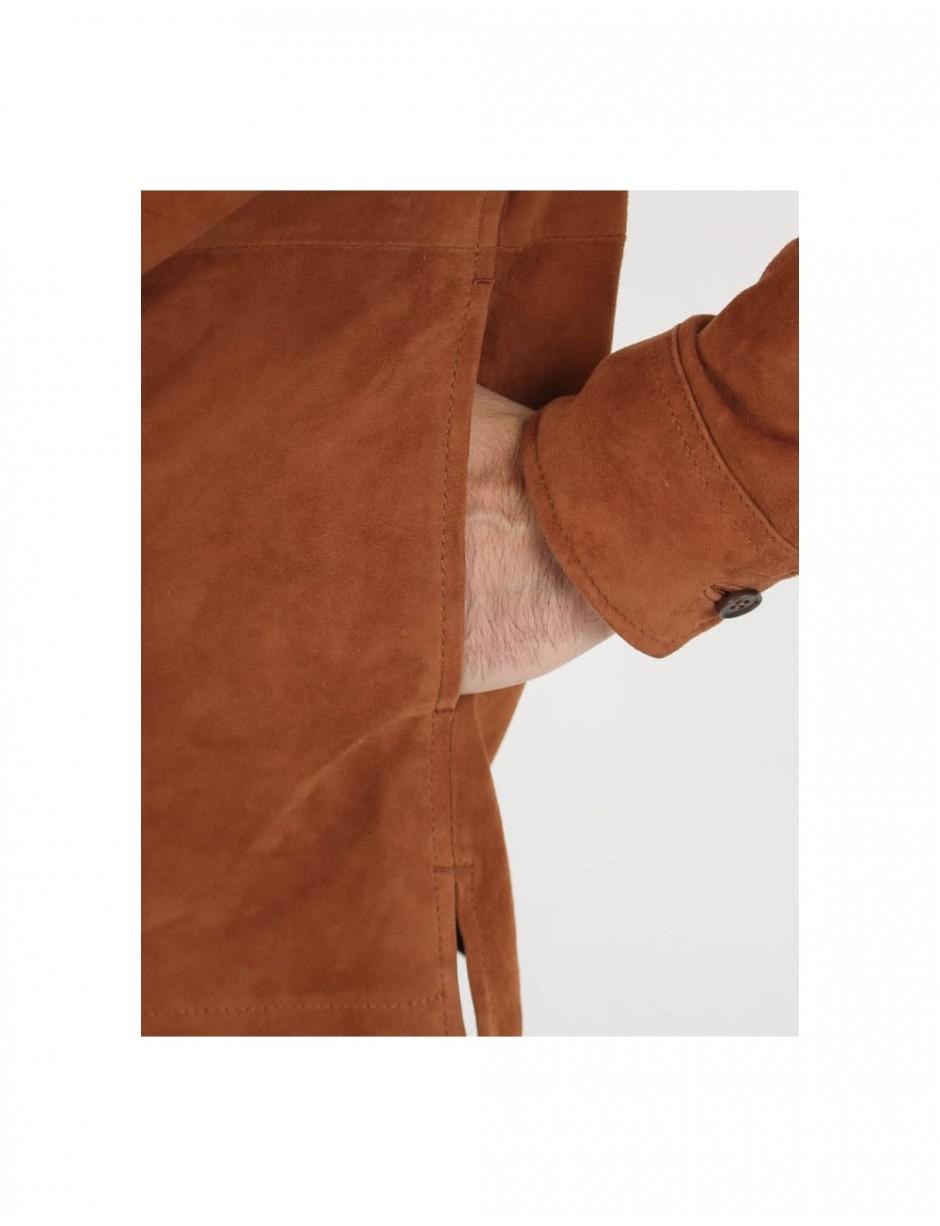 jonah zip flat suede leather jacket