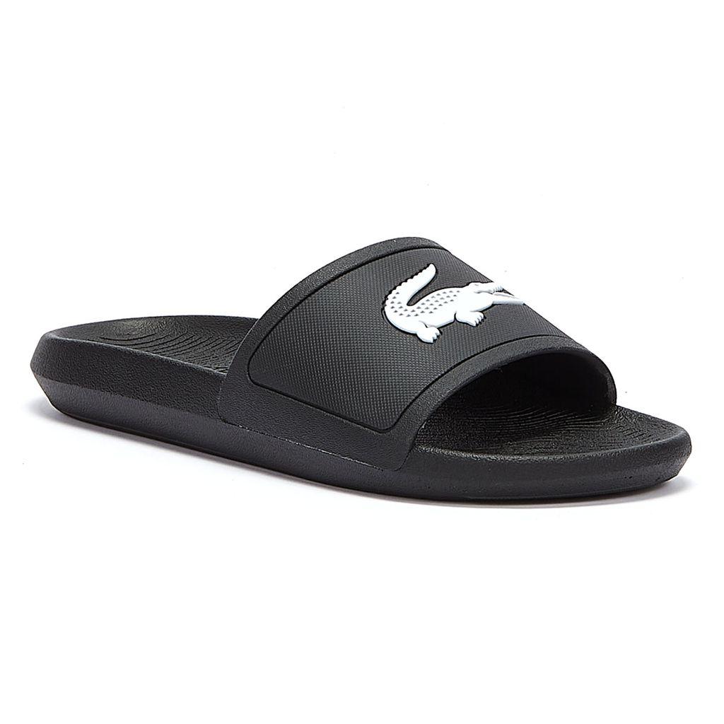 lacoste slides black