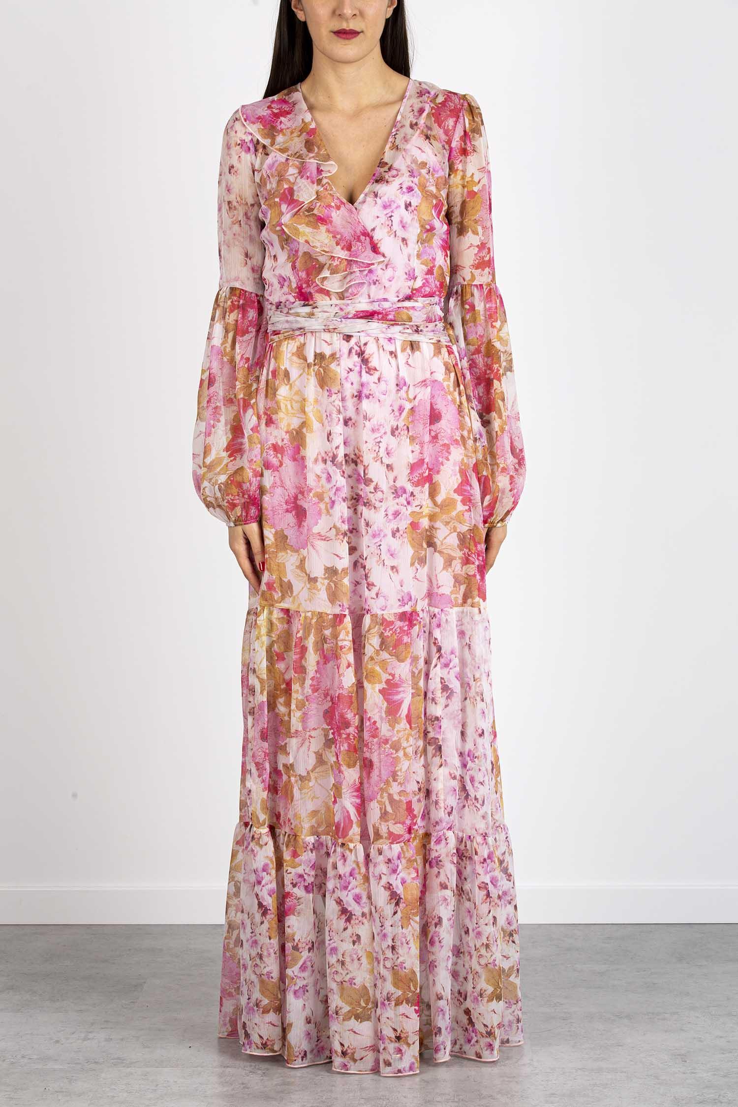 Liu Jo Vestito Lungo A Fiori in Pink | Lyst