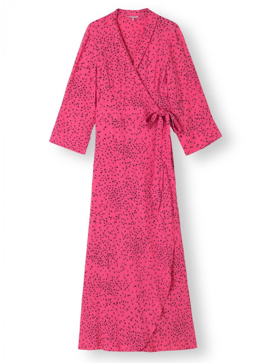 Ganni Barra Crepe Dress in Pink | Lyst