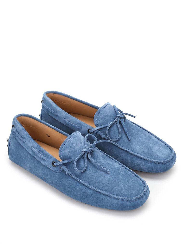 tod's light blue loafers