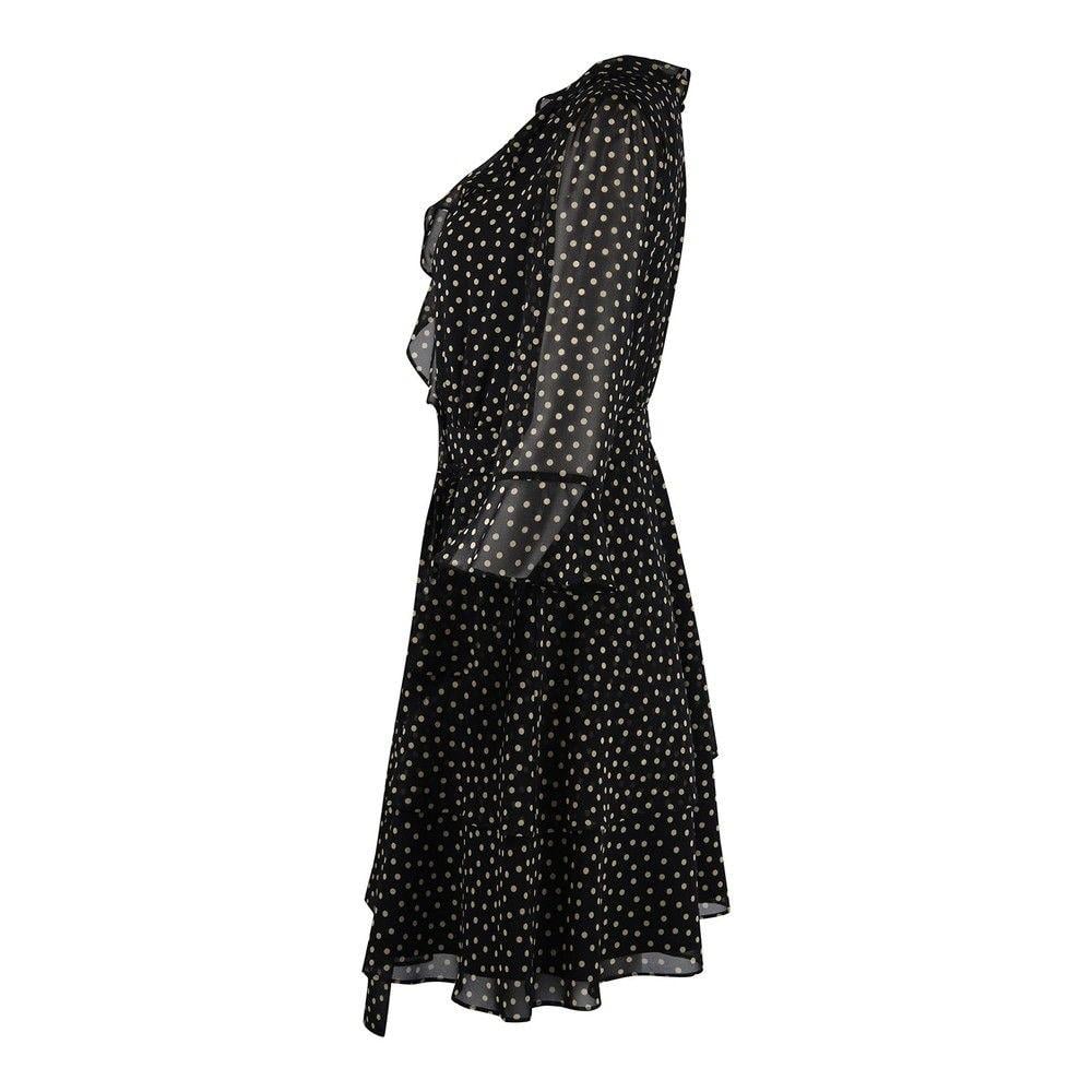 spotted wrap dress