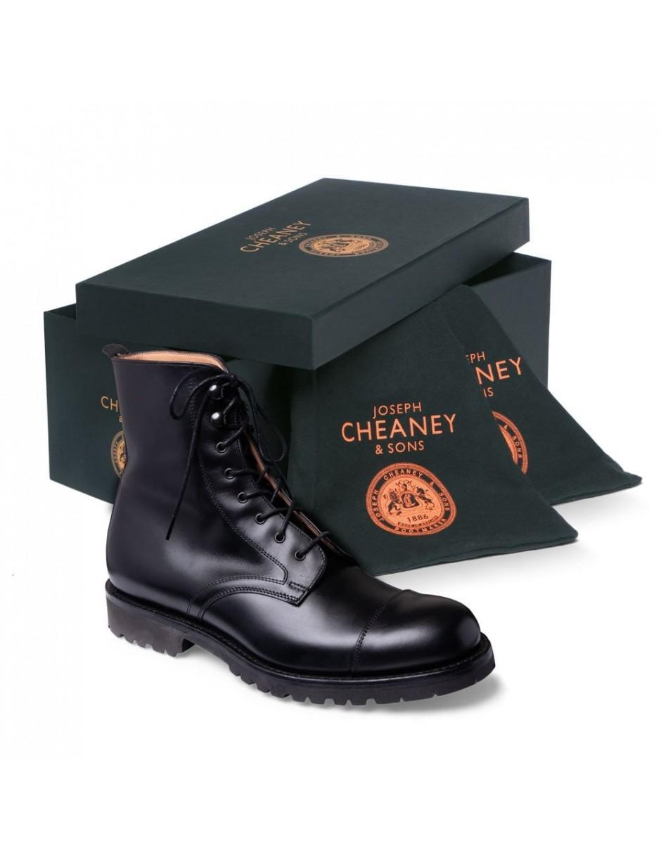 Cheaney Leather Joseph Cheaney Trafalgar Capped Derby Boot in Black for Men  - Lyst