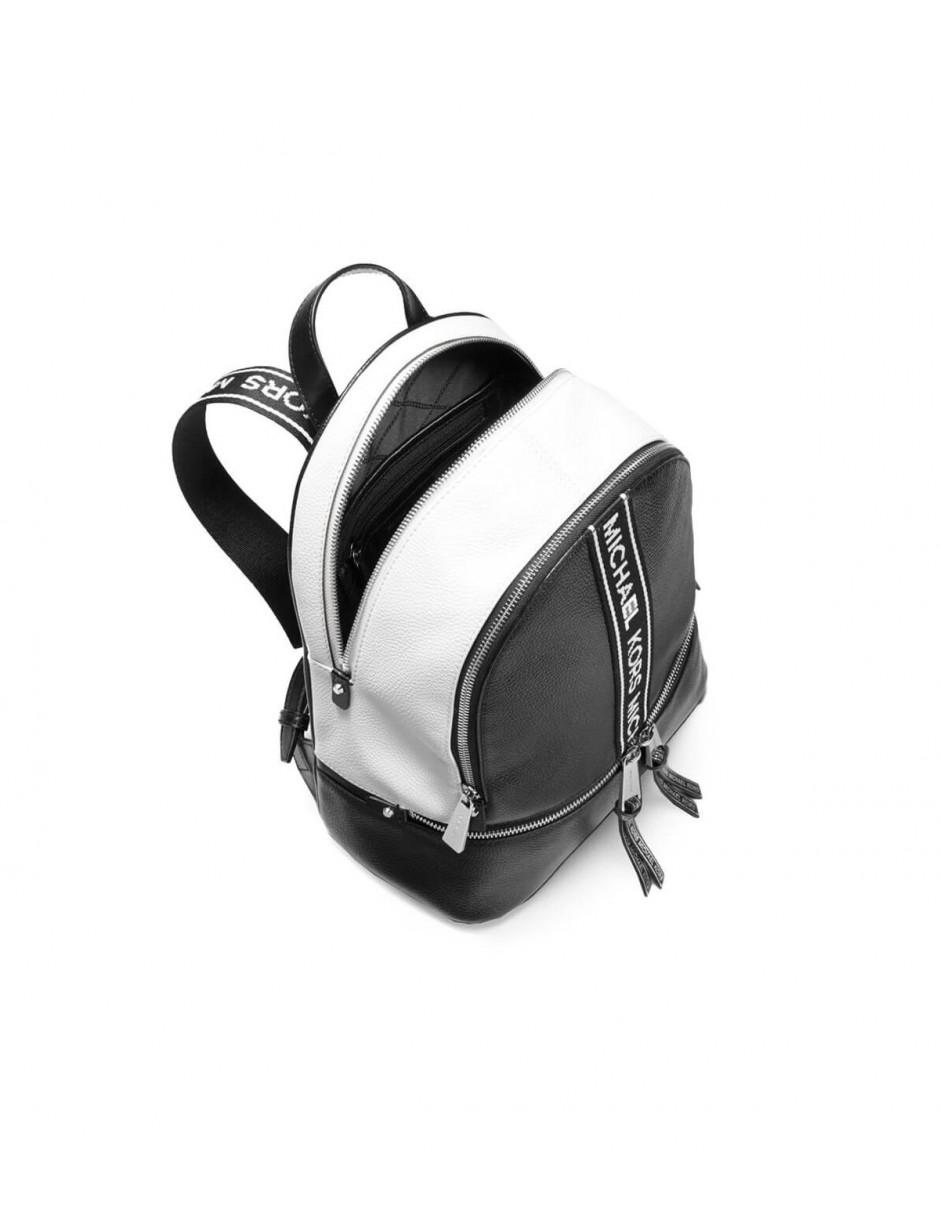 michael kors backpack black white