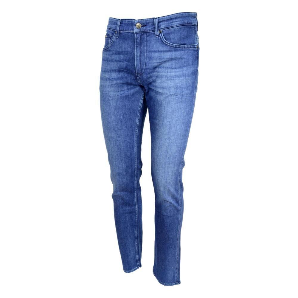 BOSS by HUGO BOSS Delaware3 Slim Fit Mid Blue Jeans In Cashmere Touch Denim  50438747 for Men - Lyst