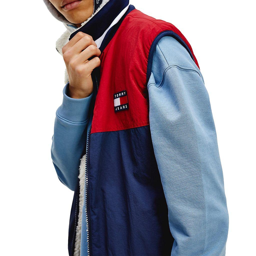 Tommy Hilfiger Denim Tommy Jeans Reversible Retro Gilet White Red in Blue  for Men | Lyst