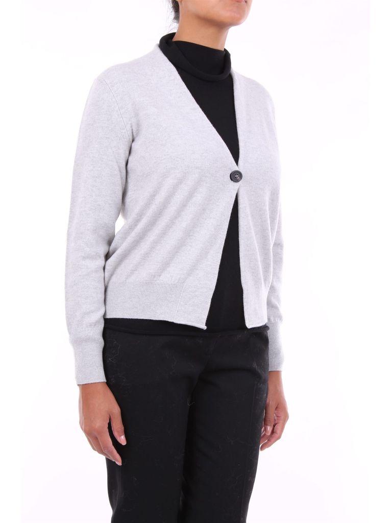 Peserico Wool Knitwear Cardigan Women Light Grey in Gray - Lyst